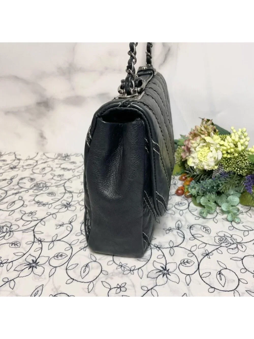 Chanel Double Flap 2-Way Chez Blanc